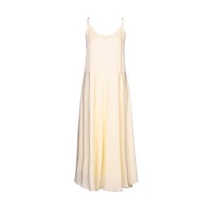 Helmut Lang Cream Seamed Slip Dress